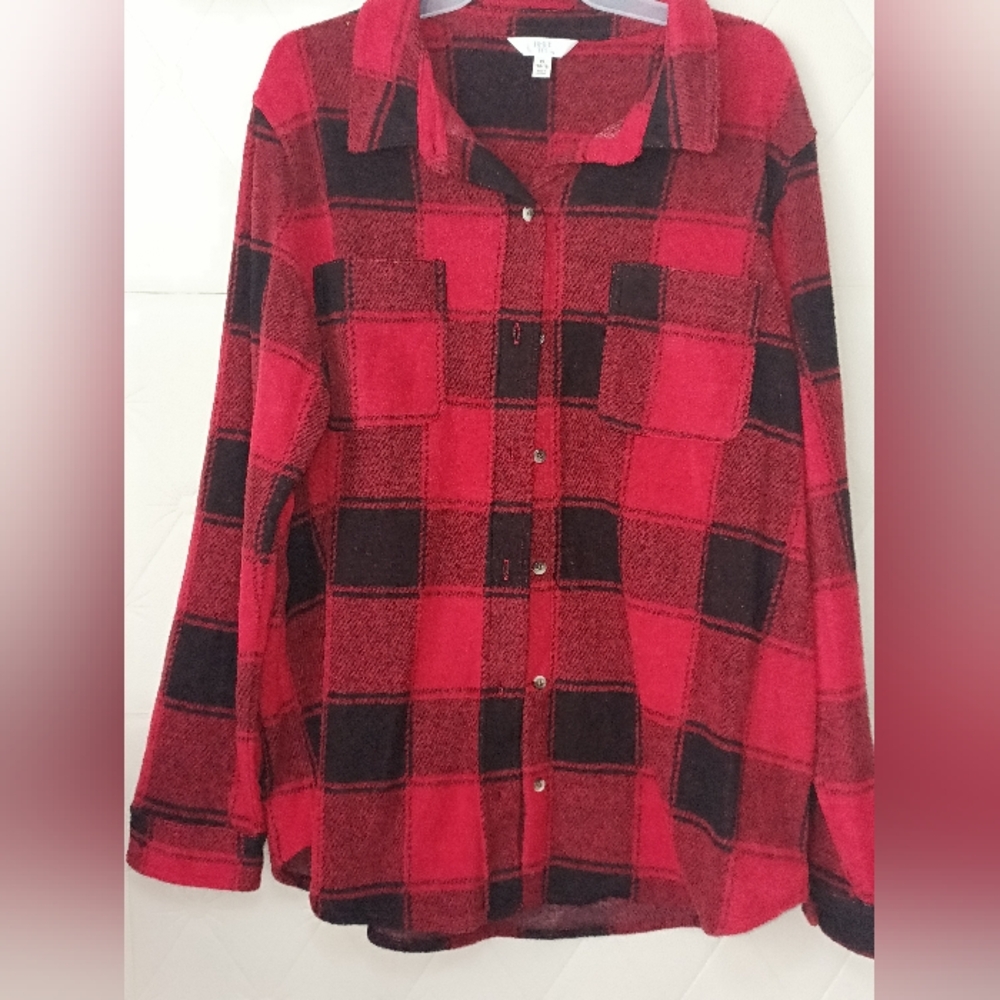 TIME AND TRU COZY BUTTON FRONT JACKET